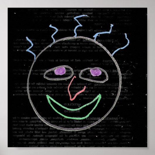 おもしろい顔ポスター ポスター (正面)