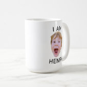 おもしろい顔マカスタムグ誕生日パーティマッチング コーヒーマグカップ (正面右)