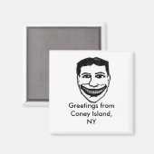 おもしろい顔マグネット – コニーアイランド マグネット (正面/裏面)