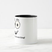 おもしろい顔マグ – カスタム文字 | 目とスマイル マグカップ (中央)