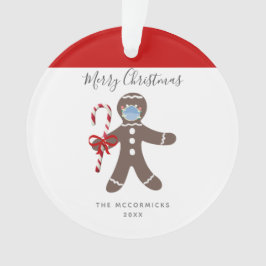おもしろい顔マスクジンジャーブレッドマンパーソナライズされた オーナメント