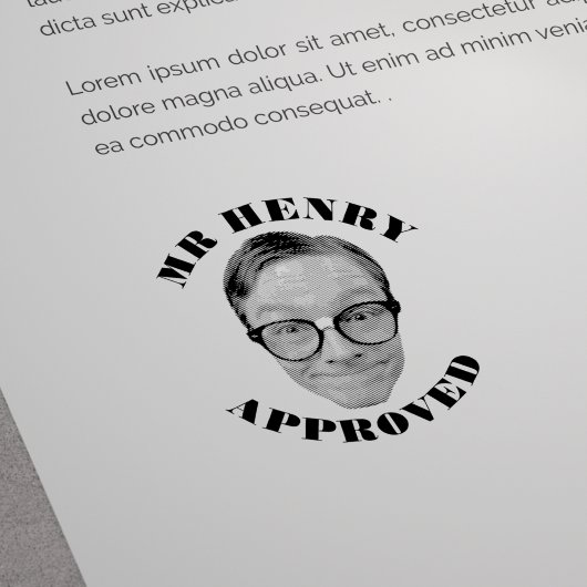 おもしろい顔先生承認済 ラバースタンプ