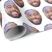 おもしろい顔写真ギフト ラッピングペーパー (ロールコーナー)