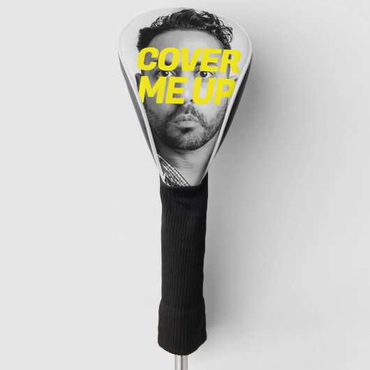 おもしろい顔写真 ゴルフヘッドカバー (正面)