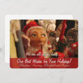 おもしろい顔季節のグリーティングカード シーズンカード (正面/裏面)