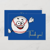 おもしろい顔野球 サンキューカード (正面/裏面)