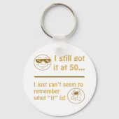 おもしろい顔50th誕生日Gagギフト キーホルダー (正面)