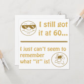 おもしろい顔60th誕生日Gagギフト カード (正面/裏面インサイチュ)