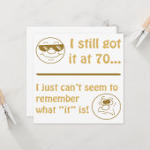 おもしろい顔70th誕生日Gagギフト カード (正面/裏面インサイチュ)