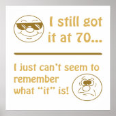 おもしろい顔70th誕生日Gagギフト ポスター (正面)