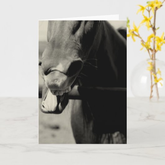 おもしろい顔 カード (黄色い花)