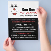 おもしろい顔，キッズエンターテイナー，ピエロ広告ズ チラシ (手)