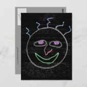 おもしろい顔 ポストカード (正面/裏面)