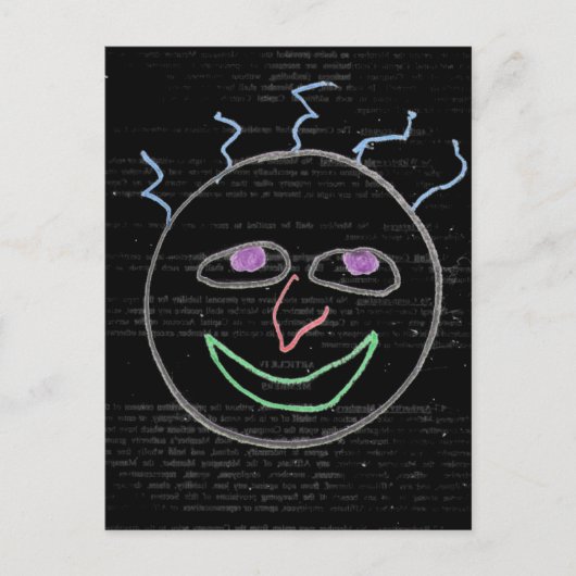 おもしろい顔 ポストカード (正面)