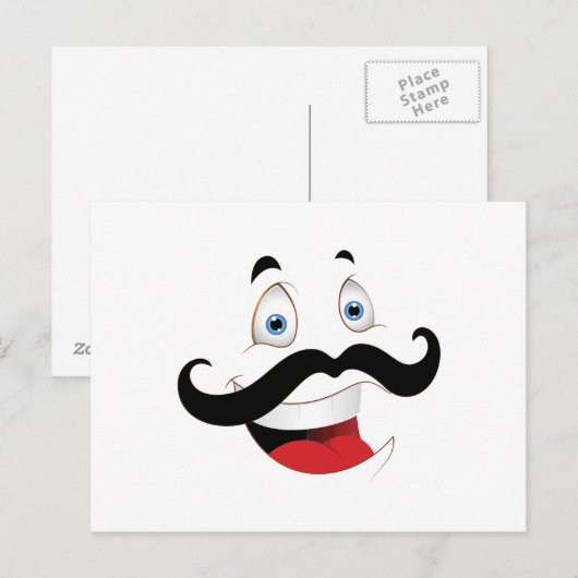 おもしろい顔 ポストカード (正面/裏面)