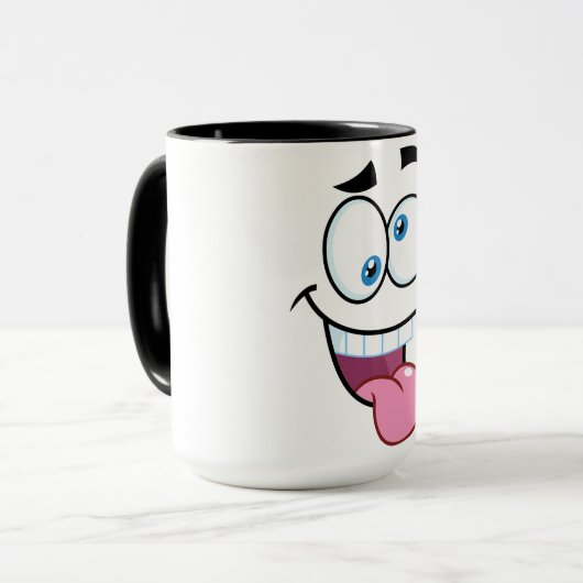 おもしろい顔 マグカップ (正面左)