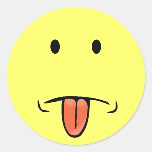 おもしろい顔 ラウンドシール (正面)