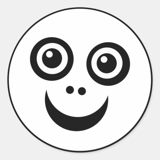 おもしろい顔 ラウンドシール (正面)