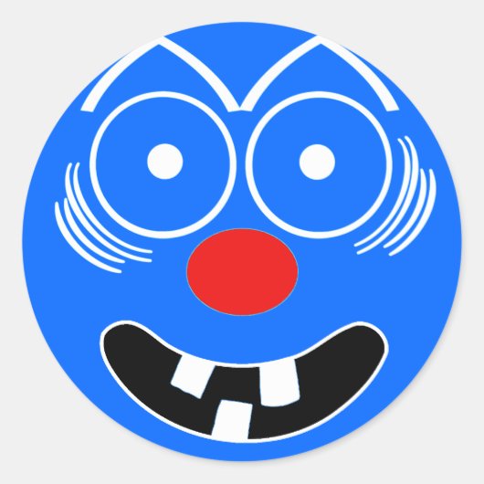 おもしろい顔 ラウンドシール (正面)