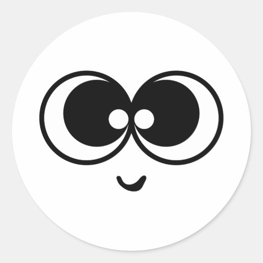 おもしろい顔 ラウンドシール (正面)