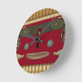 おもしろい顔 ラウンド壁時計 (傾斜)