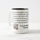 おもしろい顔 |散在おじいちゃん/じいちゃん面白い ツートーンマグカップ (正面左)