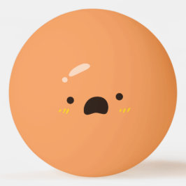 おもしろい顔。絵文字。心配 卓球ボール