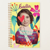 おもしろい顔 | 花とハート美少女 プランナー手帳 (正面)