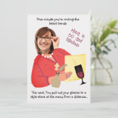 おもしろい顔- 60と素晴らしいフォトお洒落誕生日 招待状 (スタンド正面)