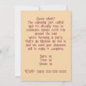 おもしろい顔- 60と素晴らしいフォトお洒落誕生日 招待状 (裏面)