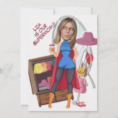 おもしろい顔 | Mon すごい Mother's Dayフォトおもしろいカード 招待状 (正面)