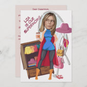 おもしろい顔 | Mon すごい Mother's Dayフォトおもしろいカード 招待状 (正面/裏面)