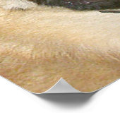 おもしろい顔GSD犬が真夜中食べ物を与え後に不可 ポスター (角)