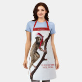 おもしろい風変わりクリスマスの祭典 エプロン (着用した状態)