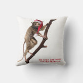 おもしろい風変わりChristmas Taxidermy Monkey | Lemur クッション (裏面)