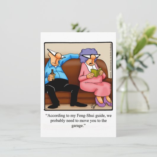 "おもしろい風水"記念日パーティの招待状 招待状 (スタンド正面)