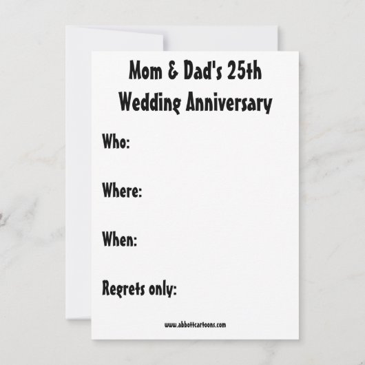 "おもしろい風水"記念日パーティの招待状 招待状 (裏面)