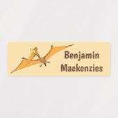 おもしろい飛んでいる劇パーソナライズされた画 ラベル (デザイン2)