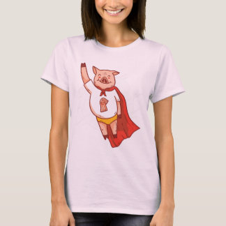 おもしろい飛んでいる豚のTシャツ Tシャツ