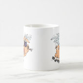 おもしろい飛んでいる豚チラシ マグカップ (中央)