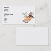 おもしろい飛んでいる豚チラシ 名刺 (正面/裏面)