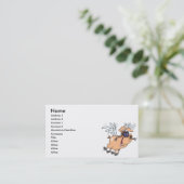 おもしろい飛んでいる豚チラシ 名刺 (スタンド正面)