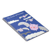 おもしろい飛んでいる豚 ノートブック (右側)