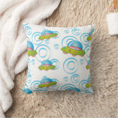 おもしろい飛んでいるUFO クッション (ブランケット)