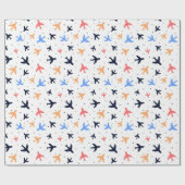 おもしろい飛行機走行パターンカラフルジェット ラッピングペーパー (フラット)