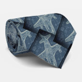 おもしろい飛行機飛行機パイロットロゴのブループリント ネクタイ (ロール)