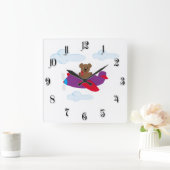 おもしろい飛行機 スクエア壁時計 (ホーム)