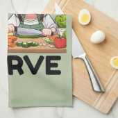 おもしろい食べか飢え キッチンタオル (四つ折り)