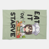 おもしろい食べか飢え キッチンタオル (横)