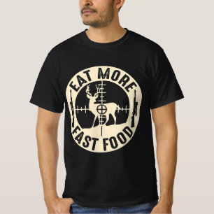おもしろい食べより速い食べ鹿狩りギフト狩り Tシャツ